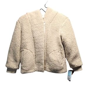 Cat & Jack Girl's Sherpa Sweater Jacket size M-8 cream NWT!